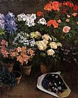 Frederic Bazille Wall Art - Study of Flowers